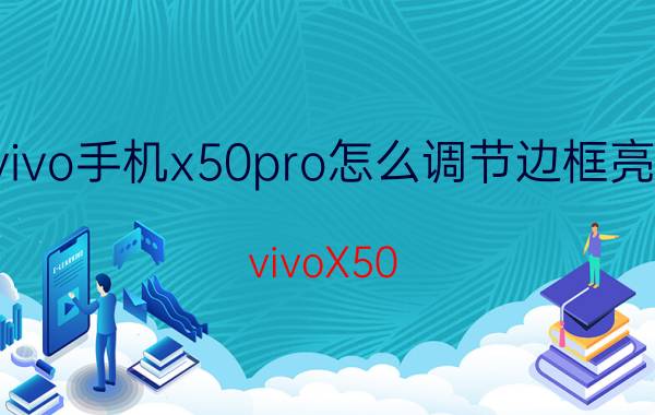 vivo手机x50pro怎么调节边框亮度 vivoX50 手机怎样换桌面？